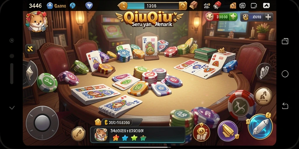 Screenshot gameplay seru dari game QiuQiu 3446.