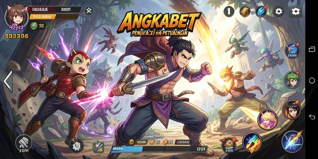 Tampilan gameplay seru di dunia Anime yang penuh warna.