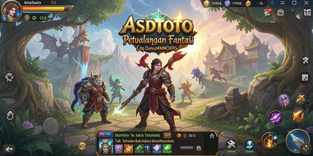 Tampilan gameplay ASDTOTO yang menampilkan pertempuran seru di dunia MMORPG.