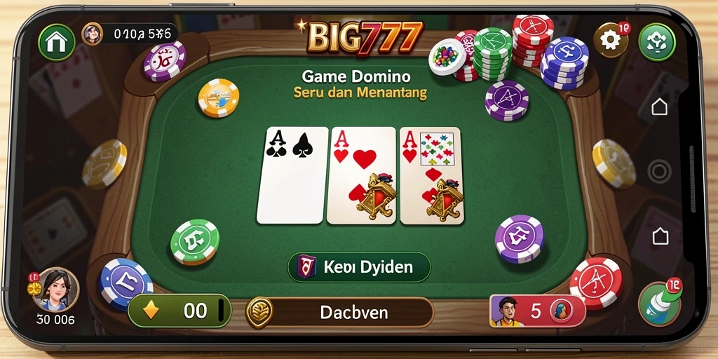 Tampilan gameplay Domino yang menarik dan seru di BIG777.