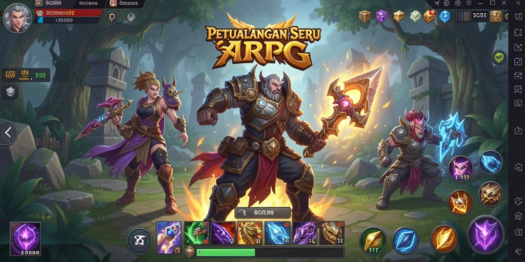 Tampilan gameplay seru di dunia ARPG BOS88.