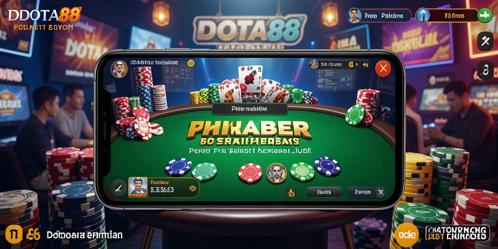 Tampilan menarik gameplay Poker di DOTA88.