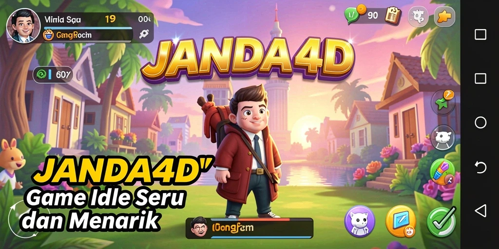 Tangkapan layar JANDA4D menampilkan gameplay Idle yang seru dan mendebarkan.
