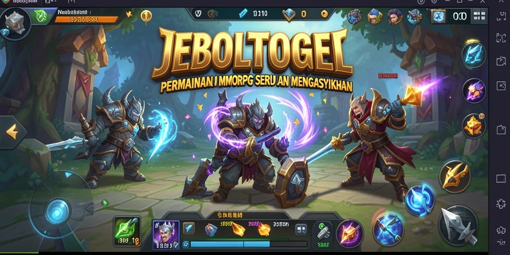 Tampilan gameplay menarik JEBOLTOGEL dengan karakter beraksi di dunia MMORPG.
