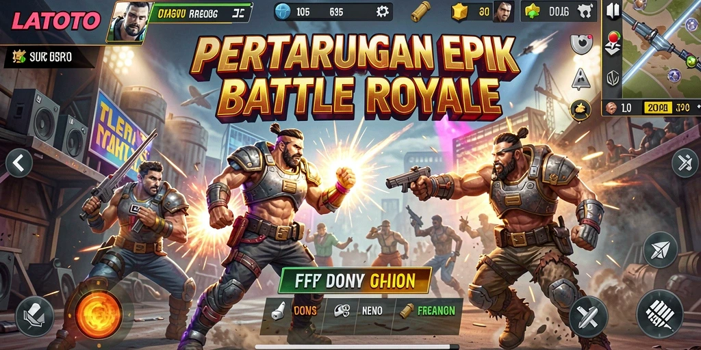 Tampilan seru pertarungan di LATOTO dengan grafik memukau.