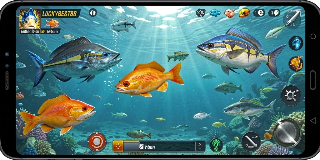 Gameplay seru menembak ikan dengan grafis menawan.
