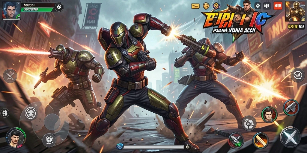 Tampilan gameplay N06 yang menegangkan dan penuh aksi.