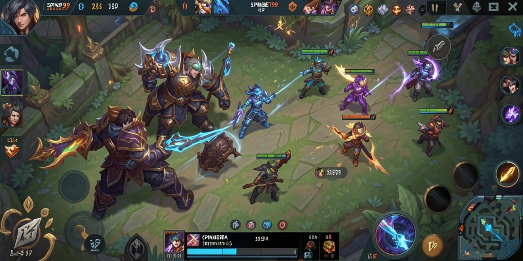 Gameplay seru dalam SPINBET99 yang menunjukkan pertarungan tim.