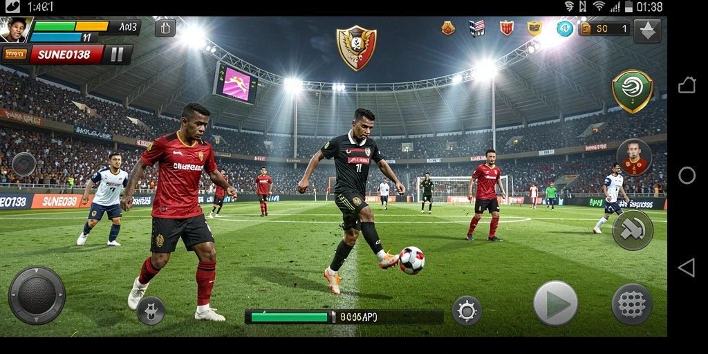 Tampilan gameplay inti <strong>SUNEO138</strong> yang penuh aksi di lapangan.