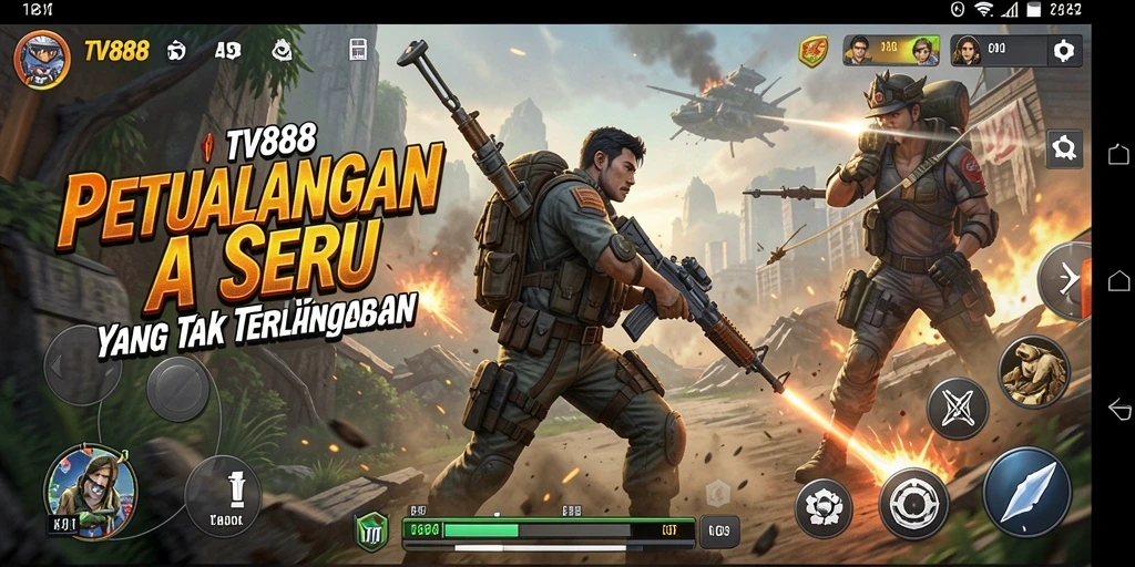 Tampilan gameplay seru di TV888 dengan aksi mendebarkan.